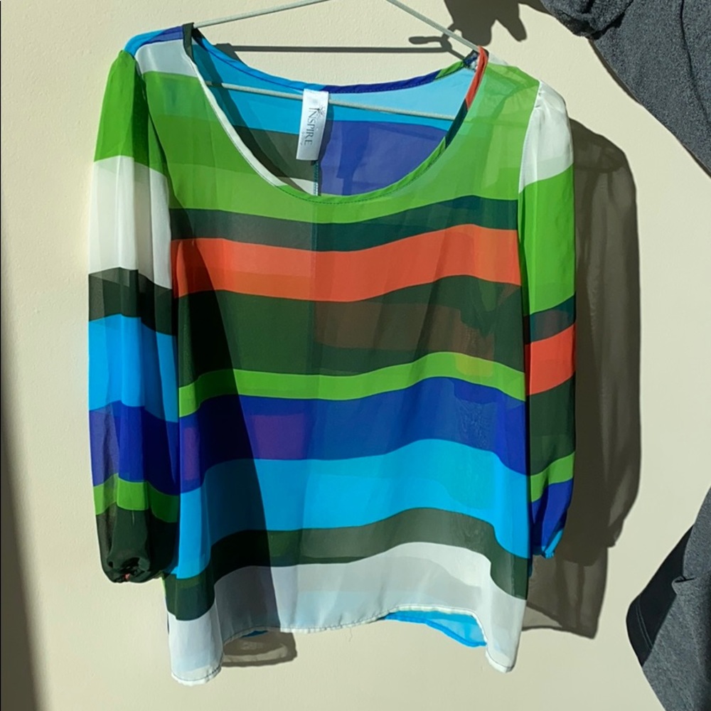 Inspire Colorful Sheer Long-sleeve